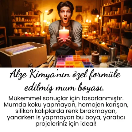 3 Floresan Yeşil Mum Boyası