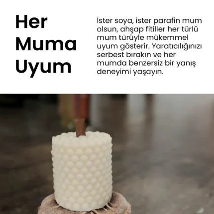 Ahsap Mum Fitili 5 Alze Kimya - Mum Malzemeleri Hobi Marketiniz