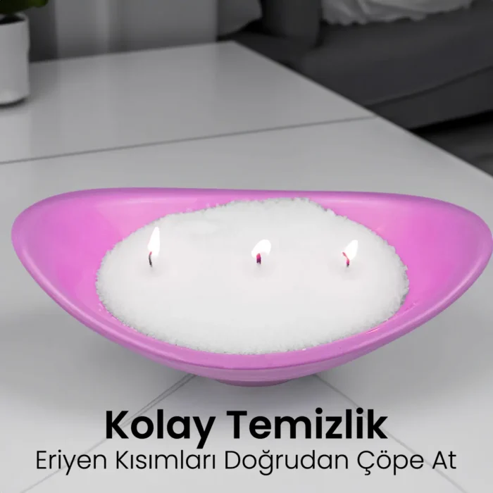 Toz Mum Parafin Beyaz - Yüzen Mumlar Yapın 1 Kg - Görsel 2