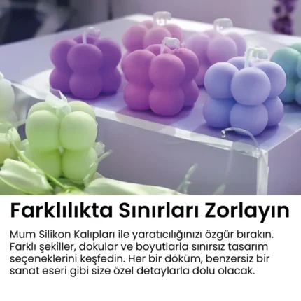 Bubble Mum Kalibi Calisma Yuzeyi 1 kopya 2 Mini Bubble Mum Kalıbı