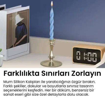 Burgulu Samdan Mum Kalibi 2 Burgulu Şamdan Mum Kalıbı