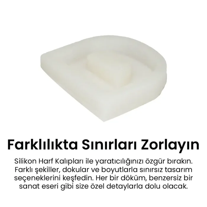 D Harfi Silikon Kalıp - Görsel 3