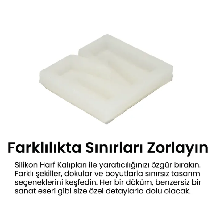 M Harfi Silikon Kalıp - Görsel 3