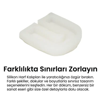 ui Silikon Harf Kalibi 3 U Harfi Silikon Kalıp