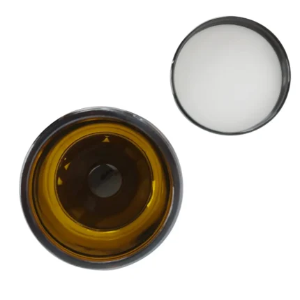 Kavanoz 3 Amber Cam Mum Kavanozu Alüminyum Kapaklı | 1 Ad.