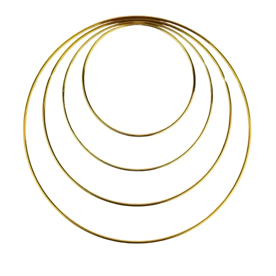 Altın Renkli Halkalar Makrome Kasası 1 Altın Renkli Halkalar Makrome Kasası