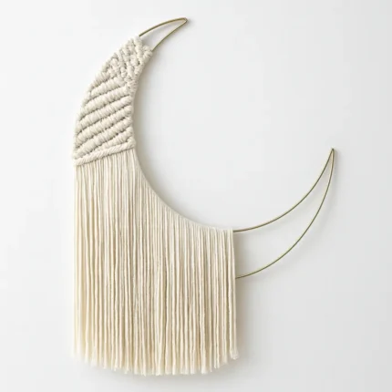 Alze Kimya - Mum Malzemeleri Hobi Marketiniz 122 Alternative view of Ay Şekilli Metal Makrome Halkası | 40 Cm Büyük Çalışmalara Uygun