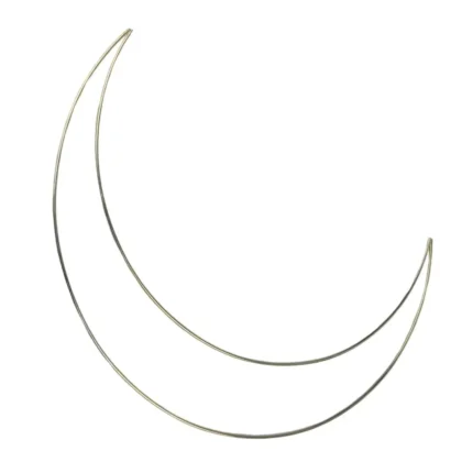 Alze Kimya - Mum Malzemeleri Hobi Marketiniz 121 Ay Şekilli Metal Makrome Halkası | 40 Cm Büyük Çalışmalara Uygun