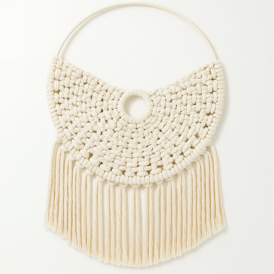 Gümüş Renkli Halkalar Makrome Kasası 2 Gümüş Renkli Halkalar Makrome Kasası - Görsel 2