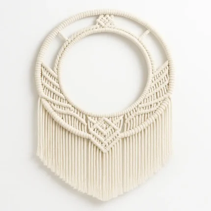 Alze Kimya - Mum Malzemeleri Hobi Marketiniz 110 Alternative view of İç İçe Geçik Duvar Süslemesi, Ayna Konseptinde Makrome Kasası | 40 cm