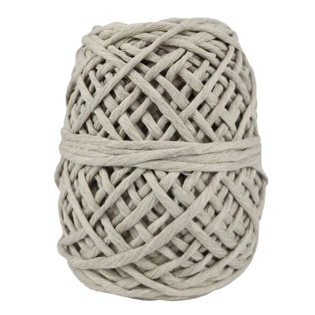 Füme Makrome İpi %100 Pamuk 3 mm | Doğal ve Yumuşak Doku 1 Füme Makrome İpi