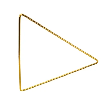 Alze Kimya - Mum Malzemeleri Hobi Marketiniz 111 Altın Renkli Üçgen Makrome Kasası | 25 Cm