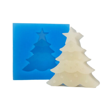 Katlı Süslü 2D Çam Ağacı Silikon Kalıp