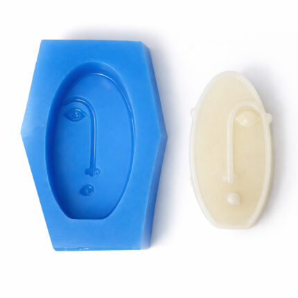 Dikey Soyut Yüz Silikon Mum Kalıbı