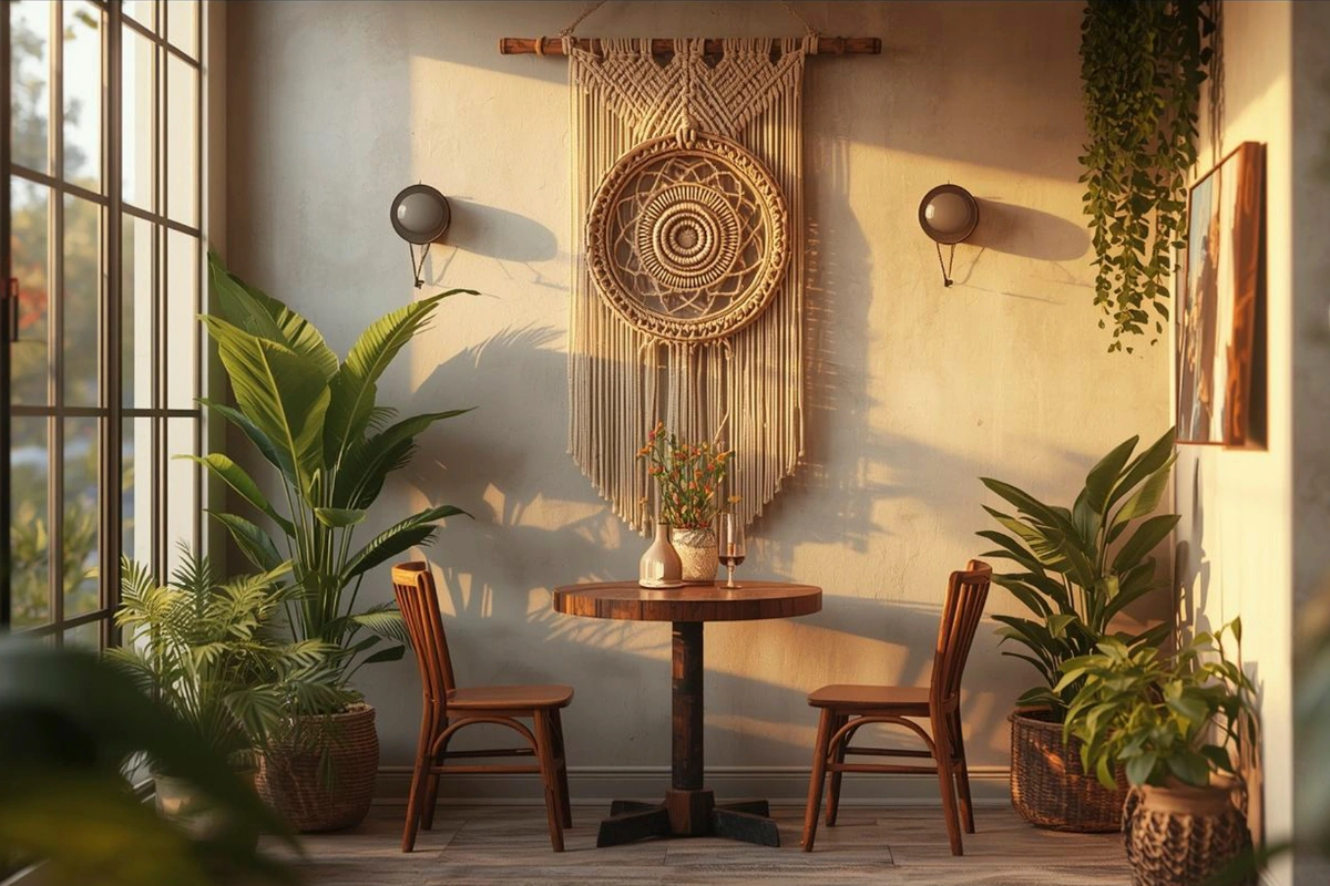 iskandinav dekorasyon makrome İskandinav Dekorasyonda Makrome Dokunuşları