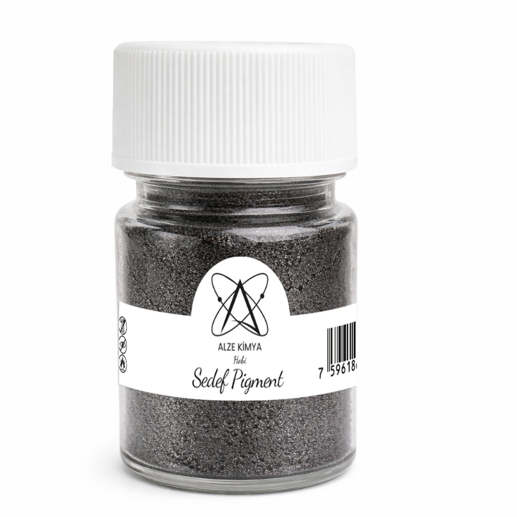 Alze Premium Sedef Toz Pigment Antrasit (Epoksi Uyumlu) 1 Alze Premium Sedef Toz Pigment Antrasit (Epoksi Uyumlu)